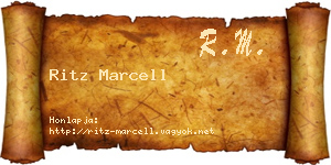 Ritz Marcell névjegykártya